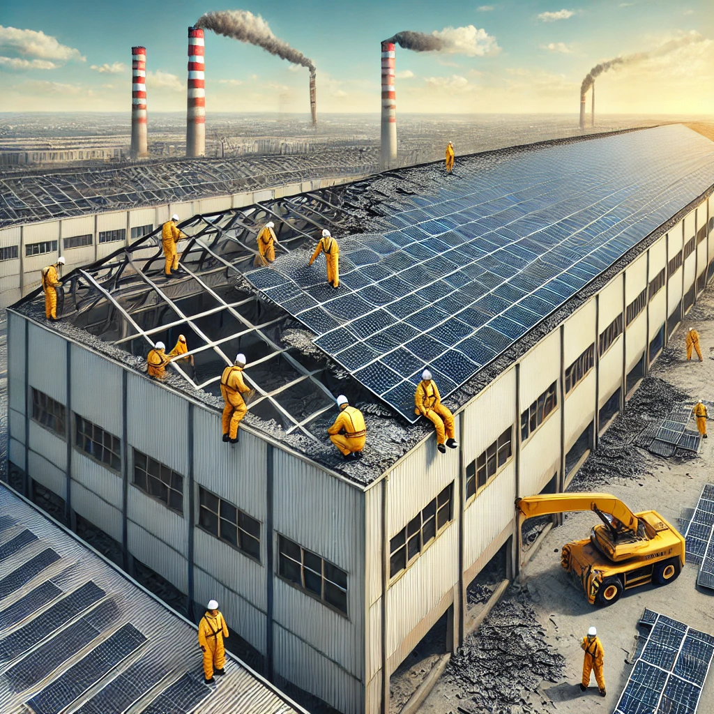 Asbest eraf, zonnepanelen erop