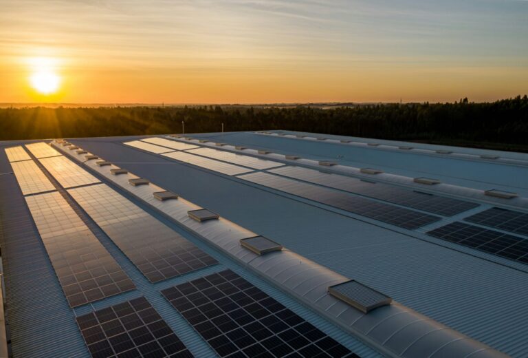 Dak zonnepanelen zon