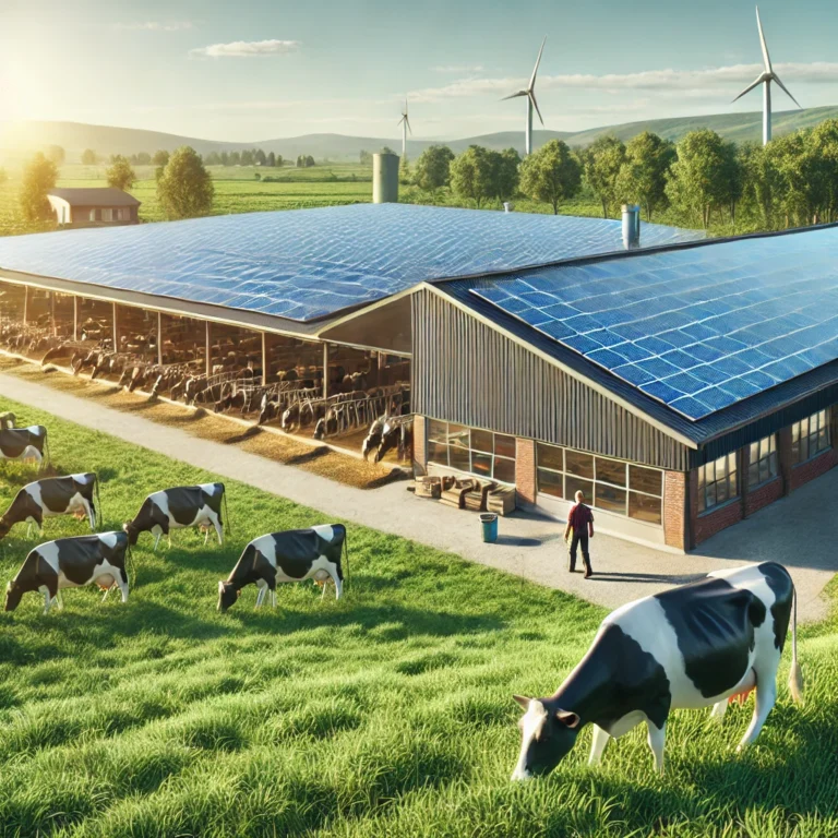 Melkveebedrijf zonnepanelen