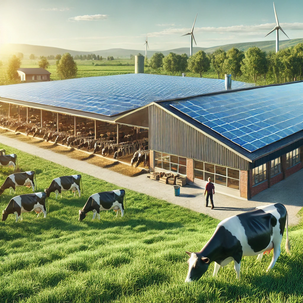Melkveebedrijf zonnepanelen